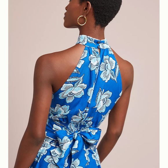 Anthropologie Mauve Alyssa halter top, sky blue - Picture 6 of 6